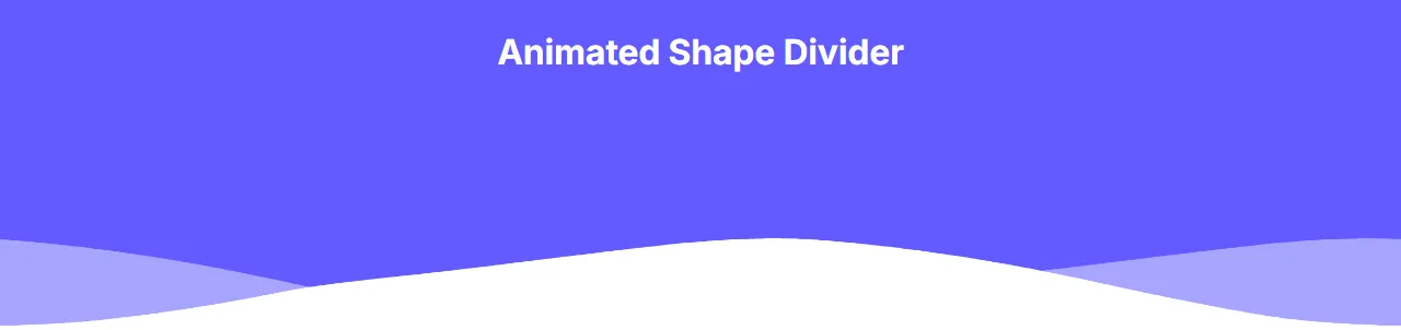 Animated Shape Divider