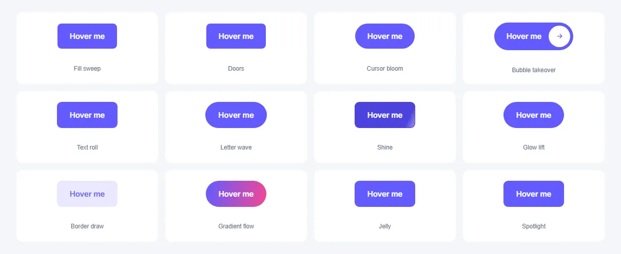 Elementor button hover animations