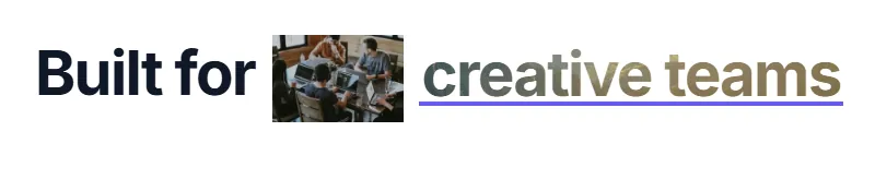 Heading with an image inside the text and image text mask