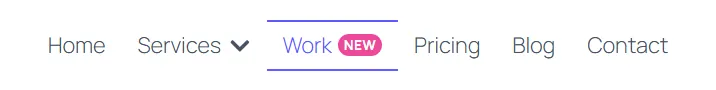 Elementor menu double line pointer hover effect