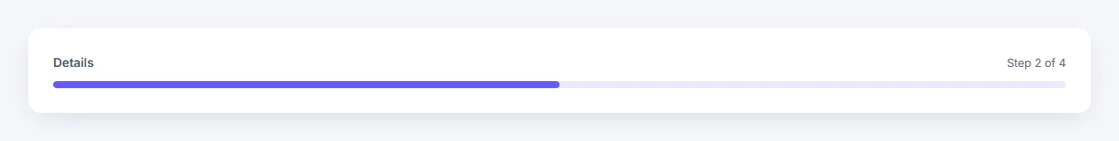 Elementor progress steps widget: compact progress bar step indicator in Elementor